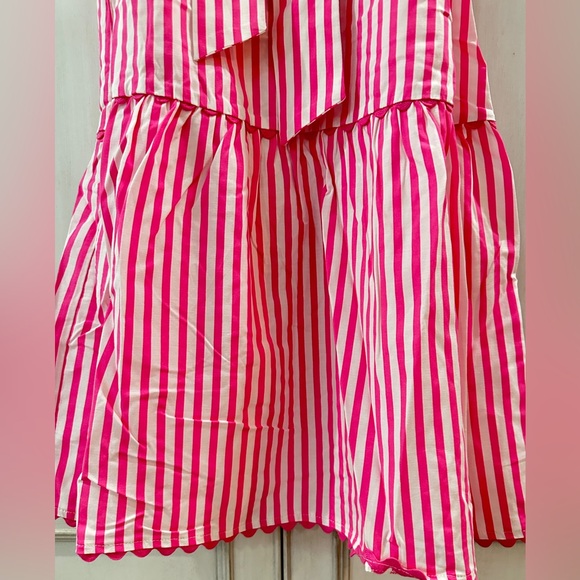 NWT SZ L Mary Square Emery Dress Lined up pink tie waist maxi - Picture 6 of 12